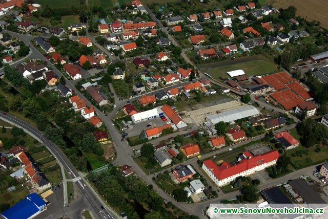 Letecký snímek obce Šenov u N.J. srpen 2007